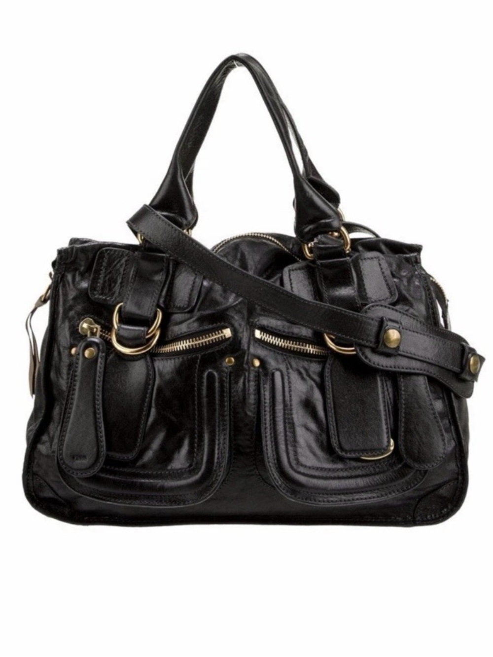 NW Chloe 🇮🇹 Bay Leather Satchel Bag, Sz 15”x10”